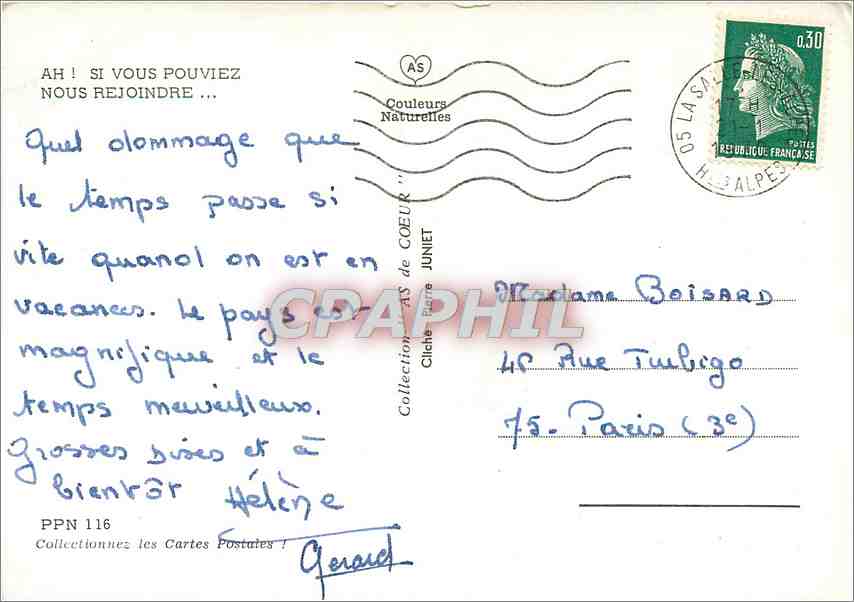 CPM Ah si Vous pouvier Nous Rejoindre — Rückseite