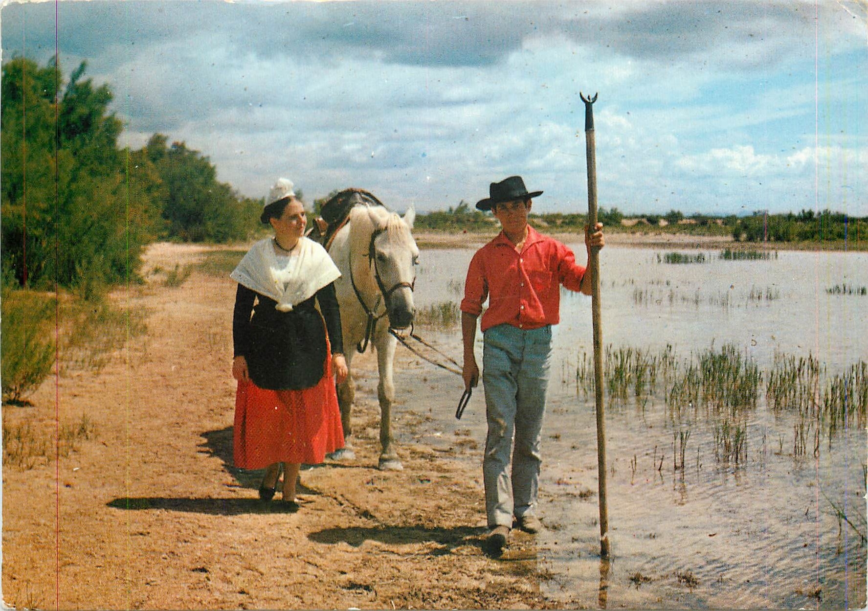 CPM Les Belles images de Camargue Mireille aet gardian au retour de la Promenade