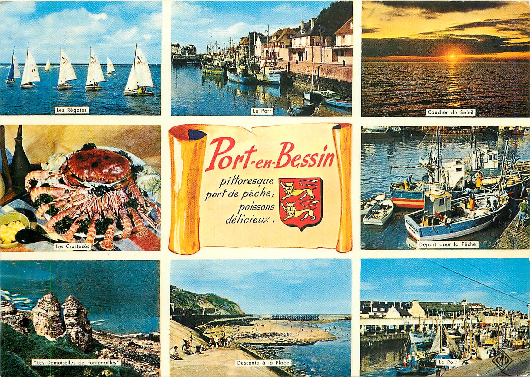 Port-en-Bessin — pittoresque port de pêche, poissons délicieux — D.L. 73, Cie des Arts Photocinématiques