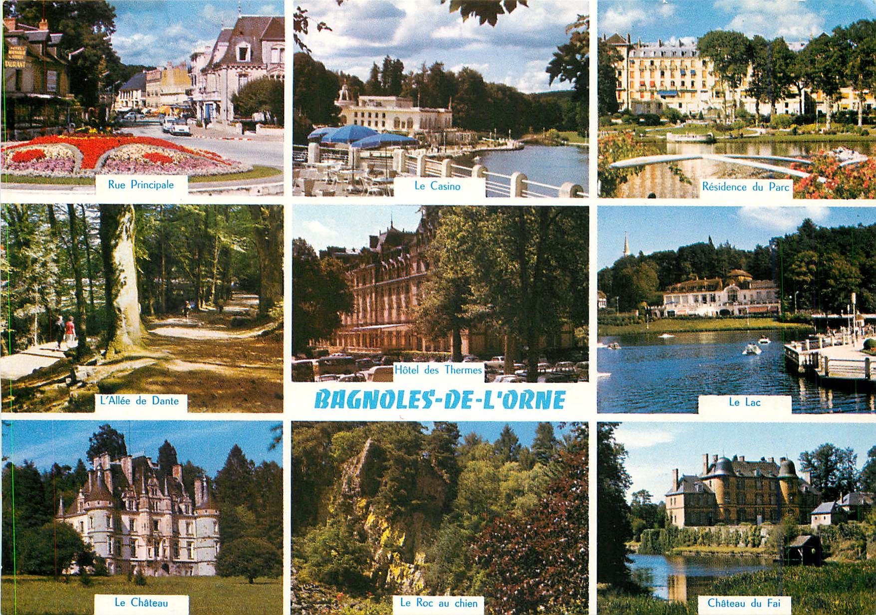 Bagnoles-de-l'Orne — Panoramablick auf die wichtigsten Sehenswürdigkeiten — Verlag J.R. n° 3589