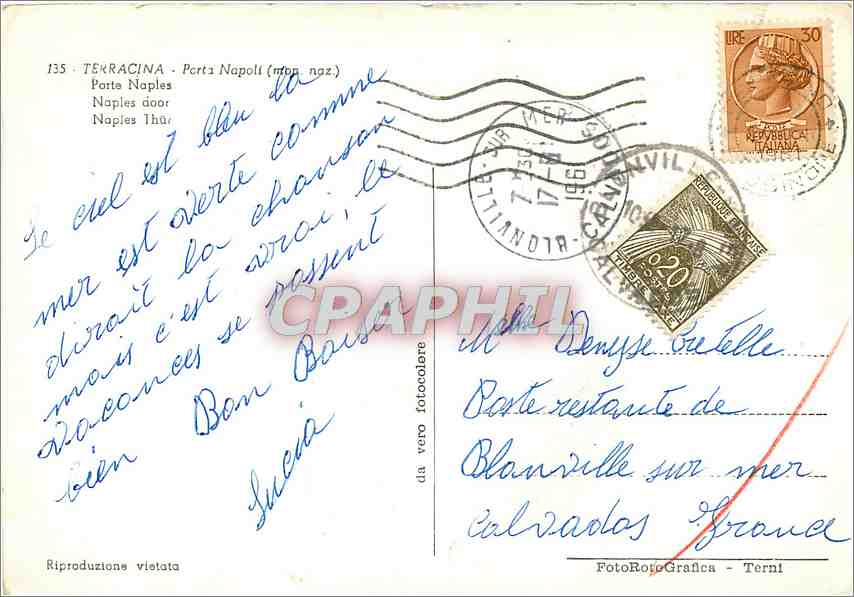 CPM Terracina Porto Nopoll Porte Noples — Rückseite