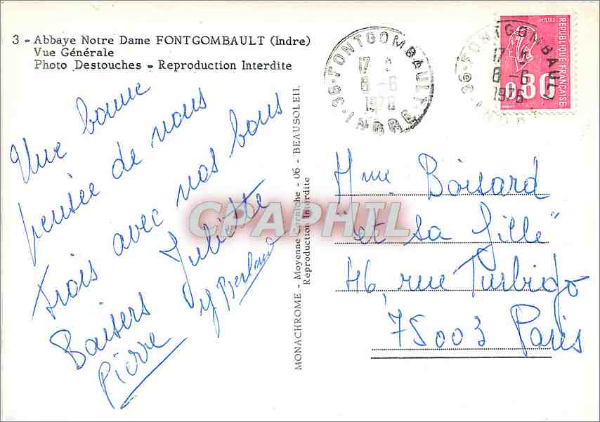 CPM Abbaye N D Fontgombault (Indre) Vue generale — Rückseite