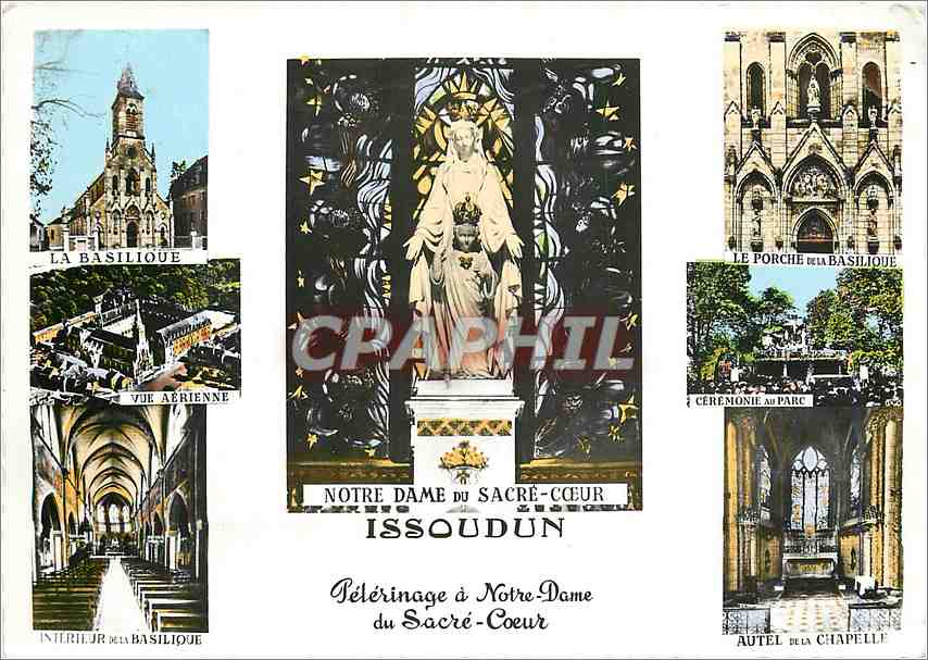 CPM Issoudun (Indre) Pelerinage a N D du Sacre Coeur