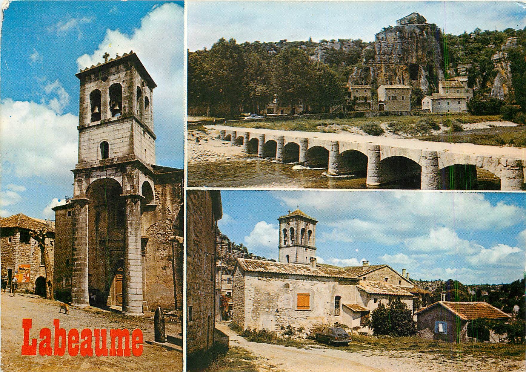CPM Labeaume (Ardeche) Trois aspects du pittoresque village