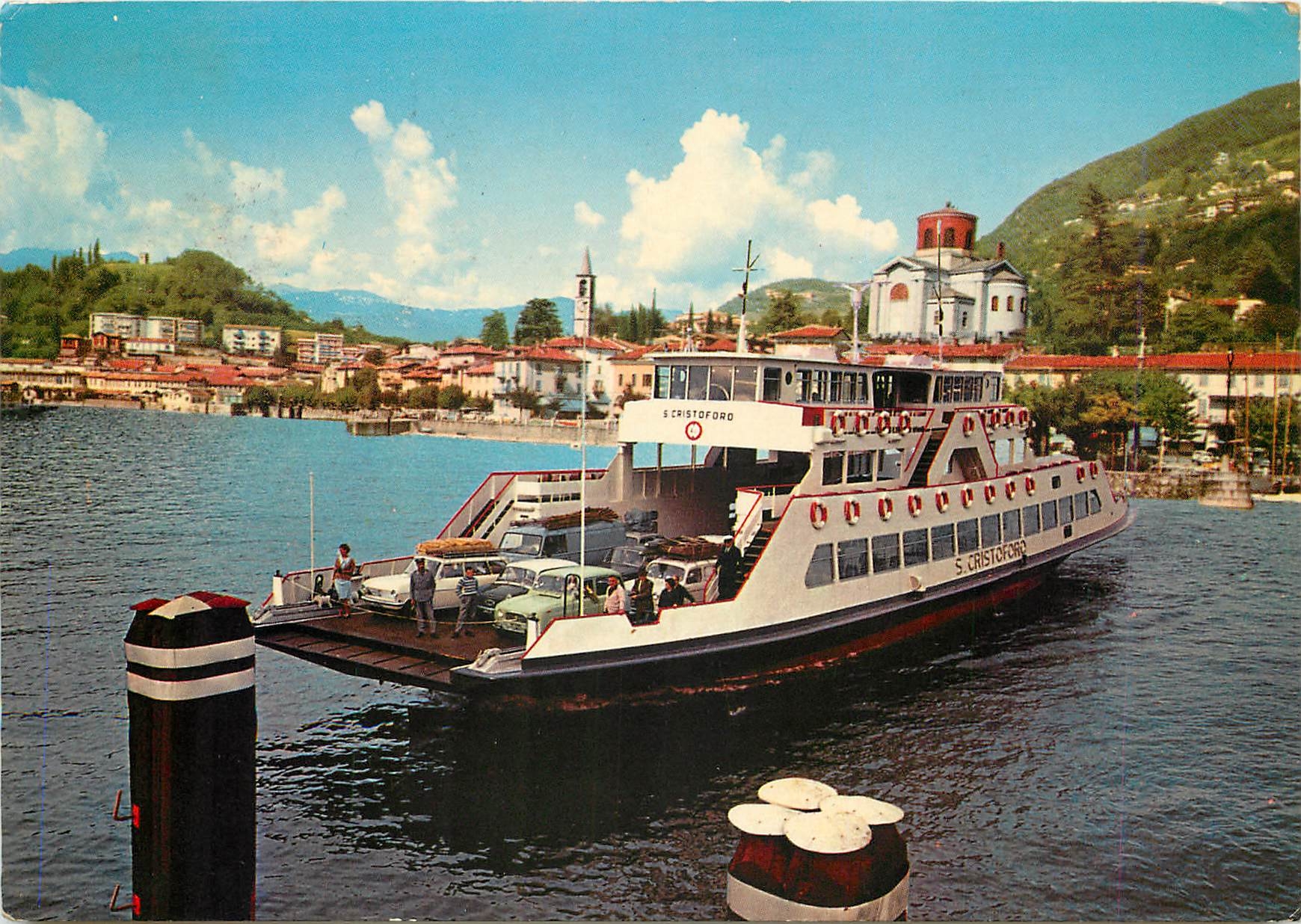 CPM Laveno Lago Maggiore Bateau Cristoford