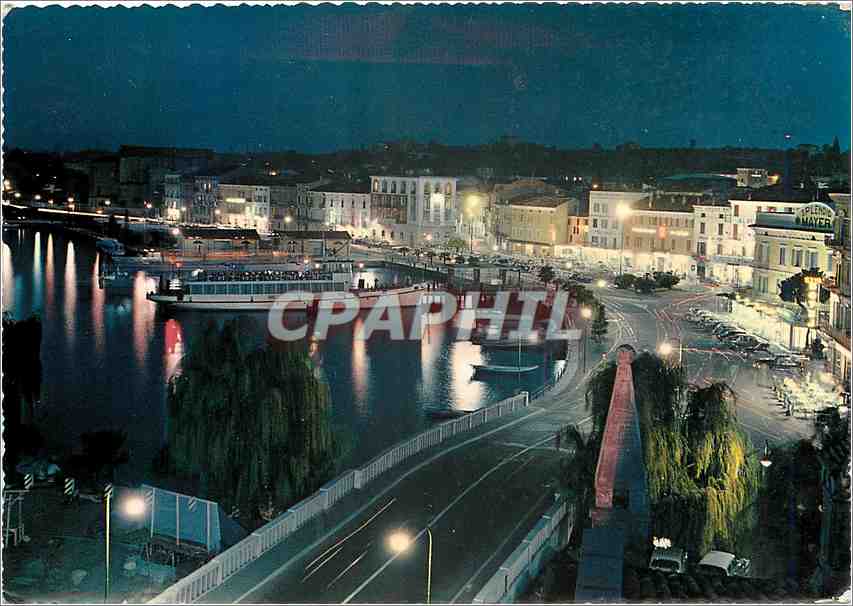 CPM Luc de Gorda Desenzano Quat du Lac la nuit