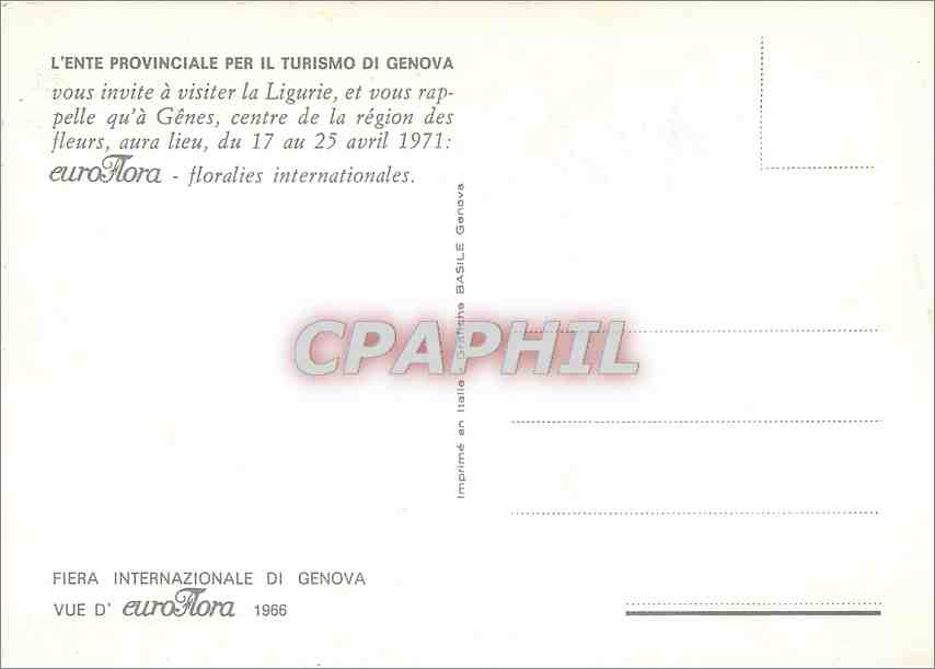 CPM L'Ente Provinciale Per Il Turismo di Genova — Rückseite