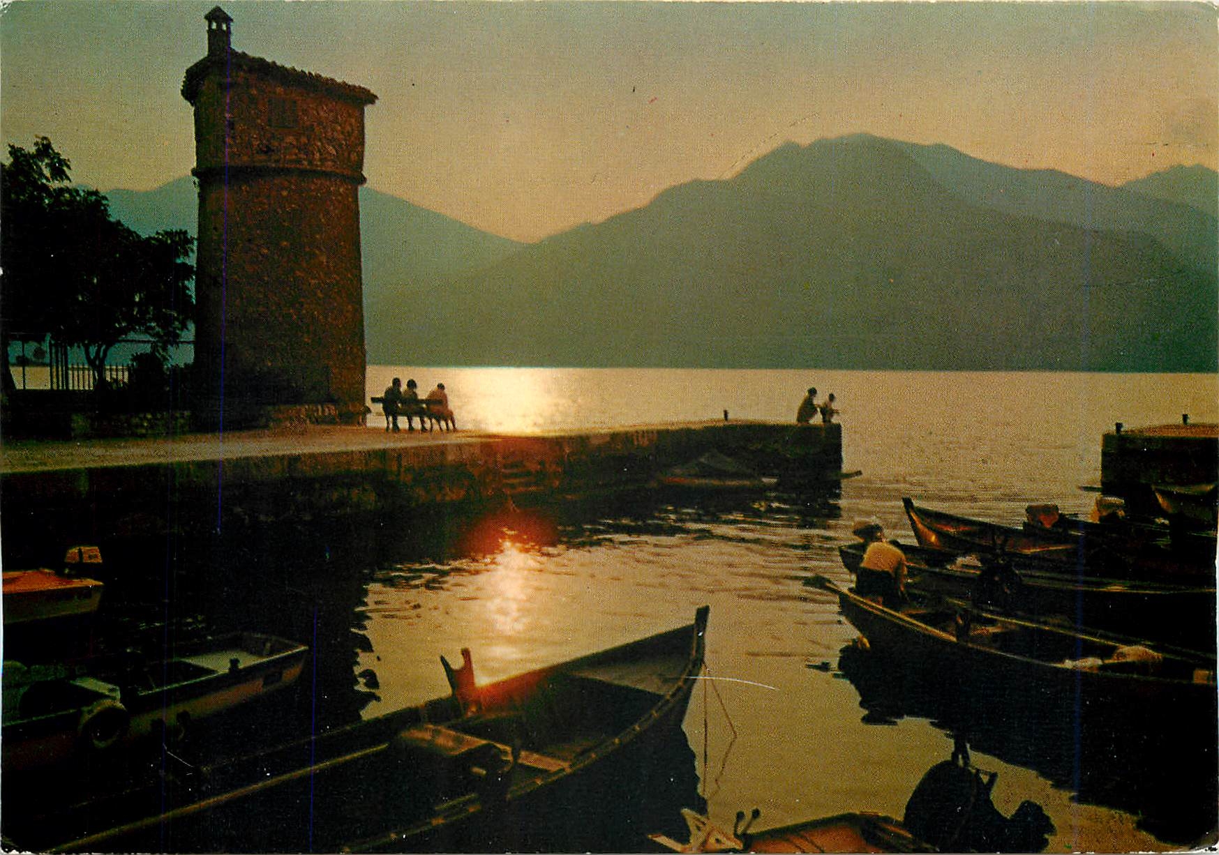 CPM Lago di Garda Cassone le Port au coucher du soleil