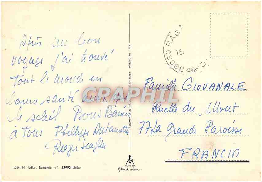 CPM Gemona Souvenir — Rückseite