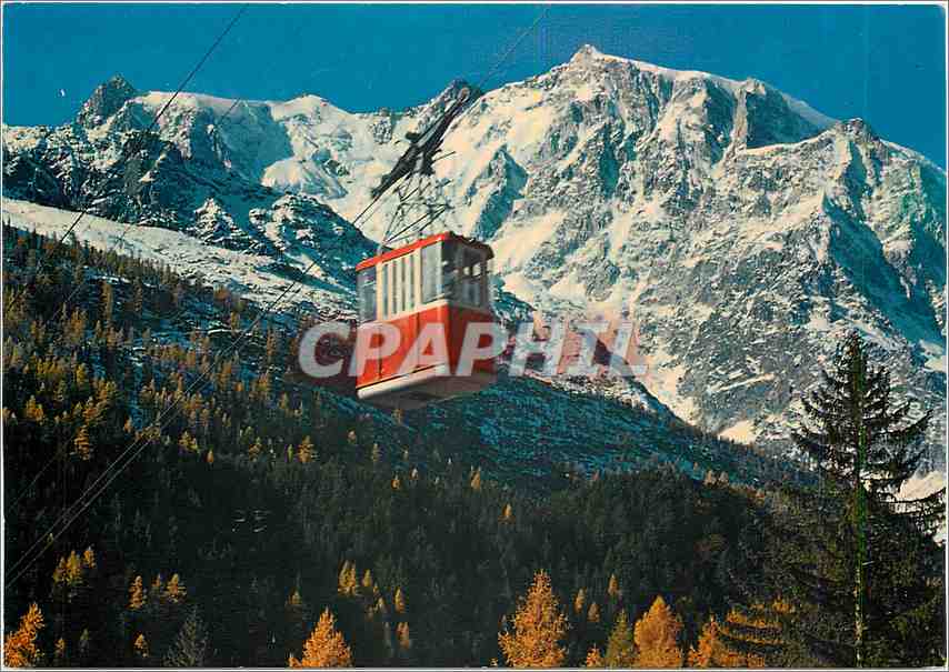 CPM Macugnaga Fraz Staffa m 1327 Le Telepherique pour l'Alpe Bil et le massif du Mt Rosa m 4633