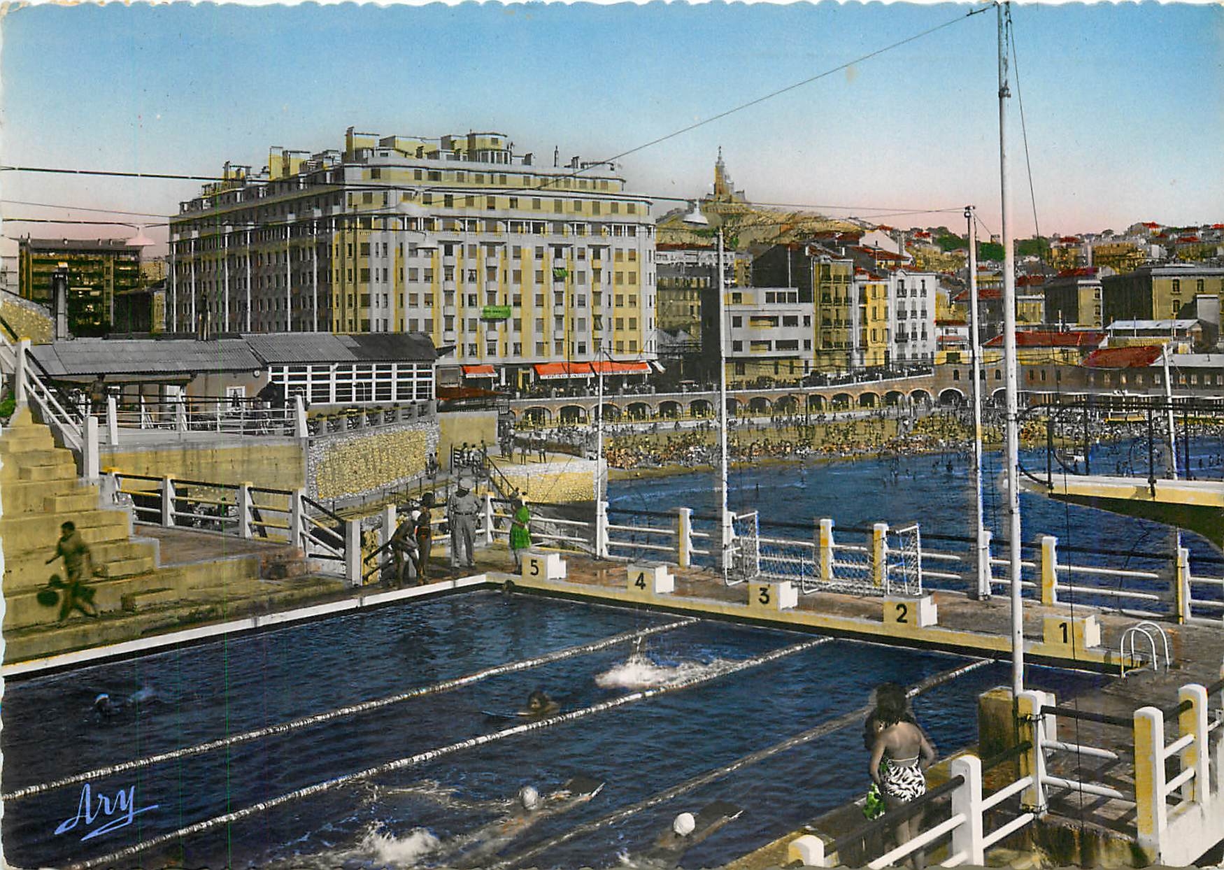 Piscine du Cercle des Nageurs et Bains des Catalans — Marseille — éditeur A. TARDY