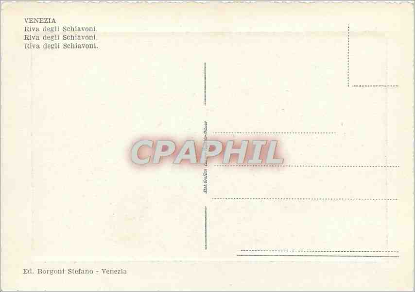 CPM Venezia Riva Degli Schiavoni — Verso