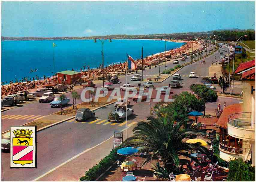 CPM La Cote d'Azur Cagnes sur mer Vue aerienne sur les plages de Gros de Cagnes et Villeneuve Plage
