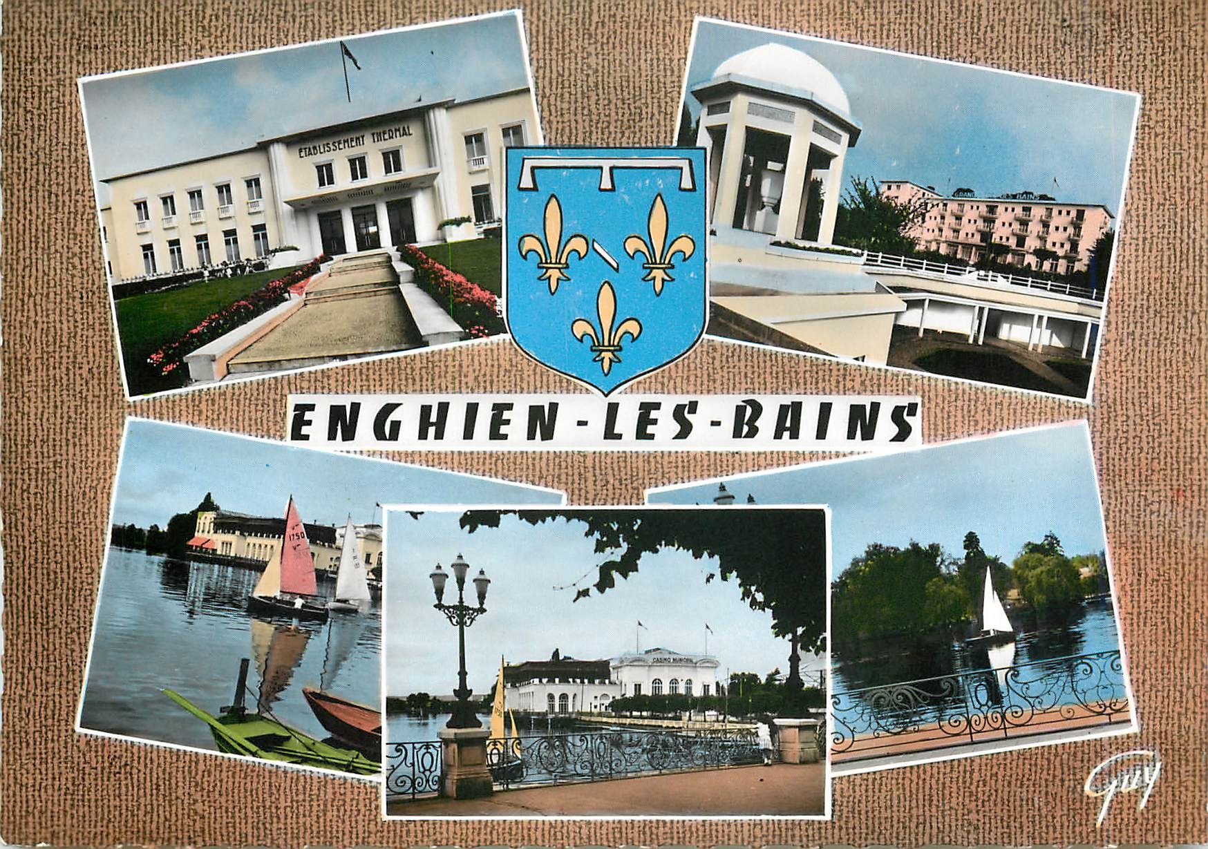 Enghien-les-Bains — Établissement thermal, Grand Hôtel des Bains, Lac, Casino municipal — André Decante