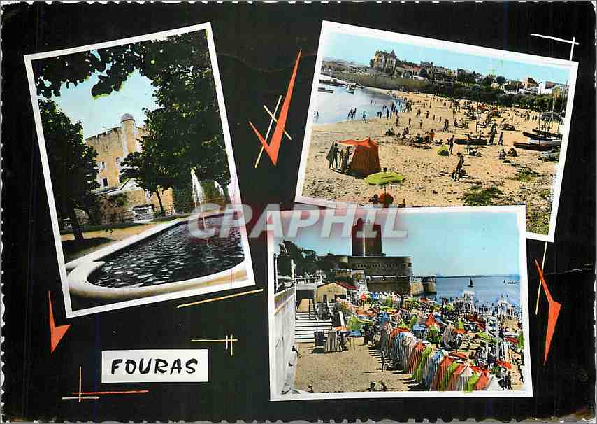CPM Fouras (Chte Mme) Le Semaphore la Plage Sud la Plage Ouest