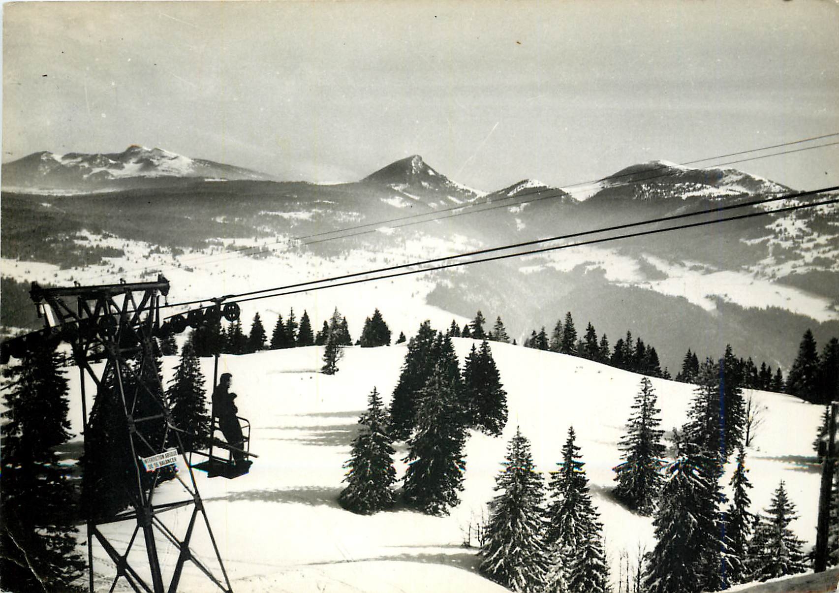 Winter im Haut-Doubs — Télésiège Métabief - Mont-d'Or (Höhe 1.420 m.) — Photo Stainagre - Pontarlier