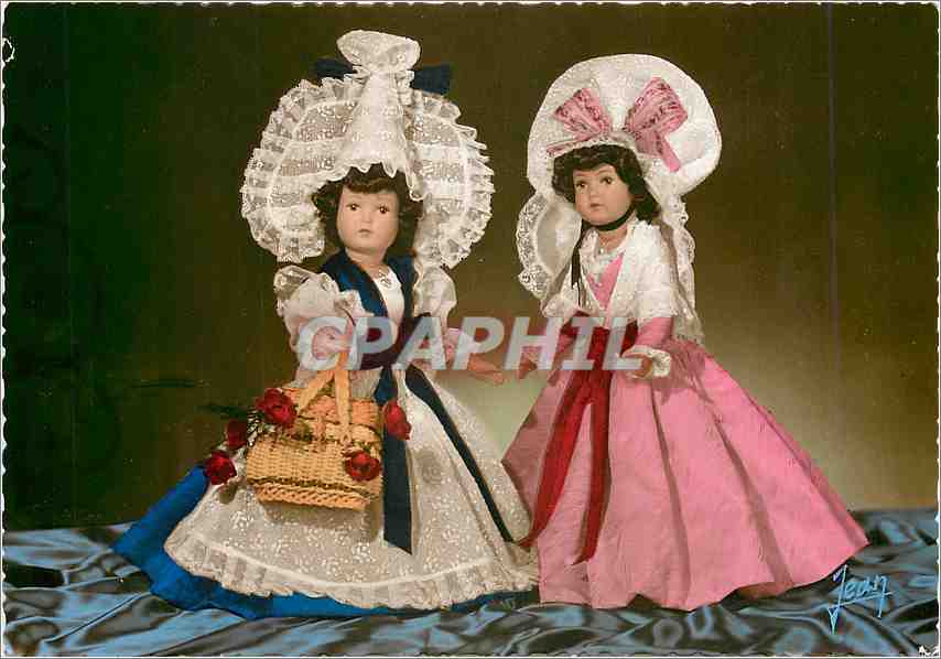 CPM Pupees de Normande Costumes Papillon d'Avranches et Villedieu les Poeles
