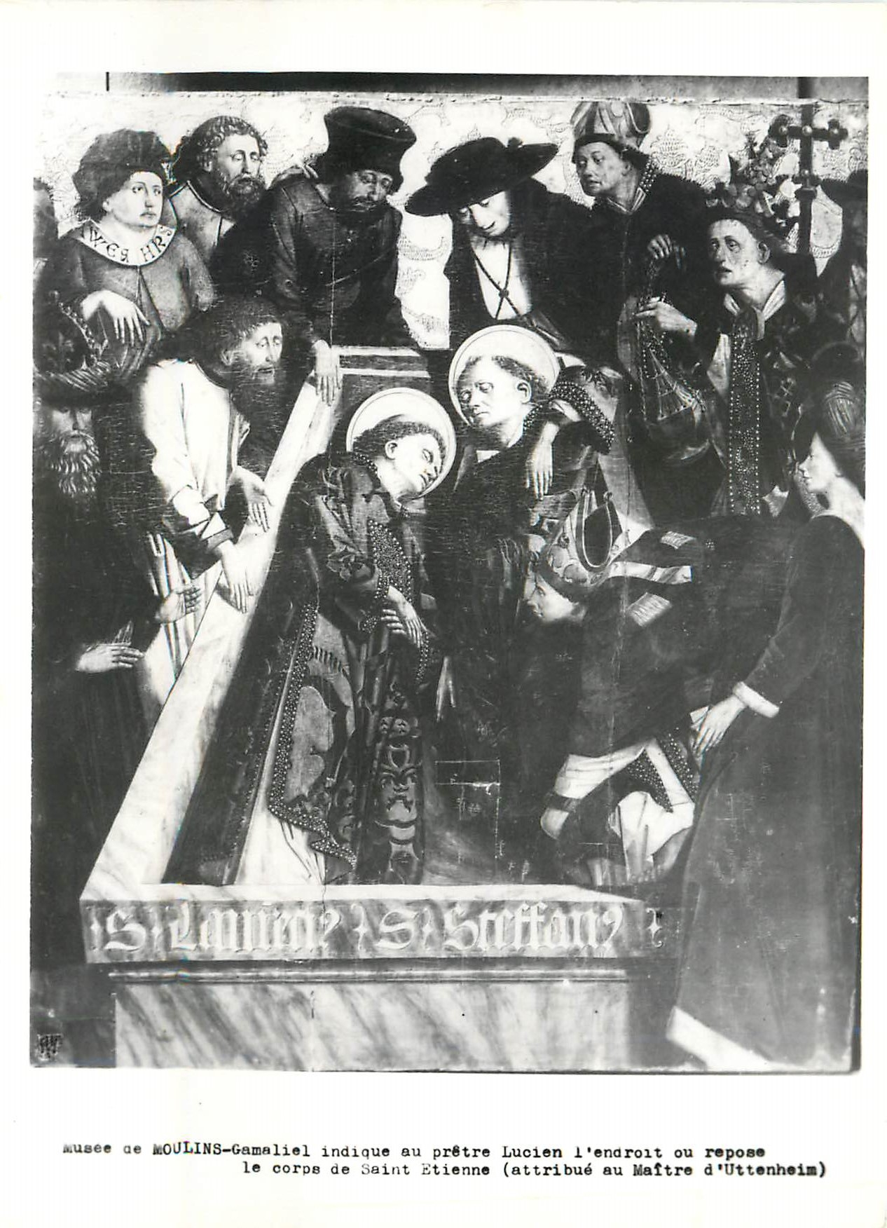 CPM Musee de Moulins Gamaleil indique au pretre Jucien l'endroit ou repose le corps de Saint Etienne