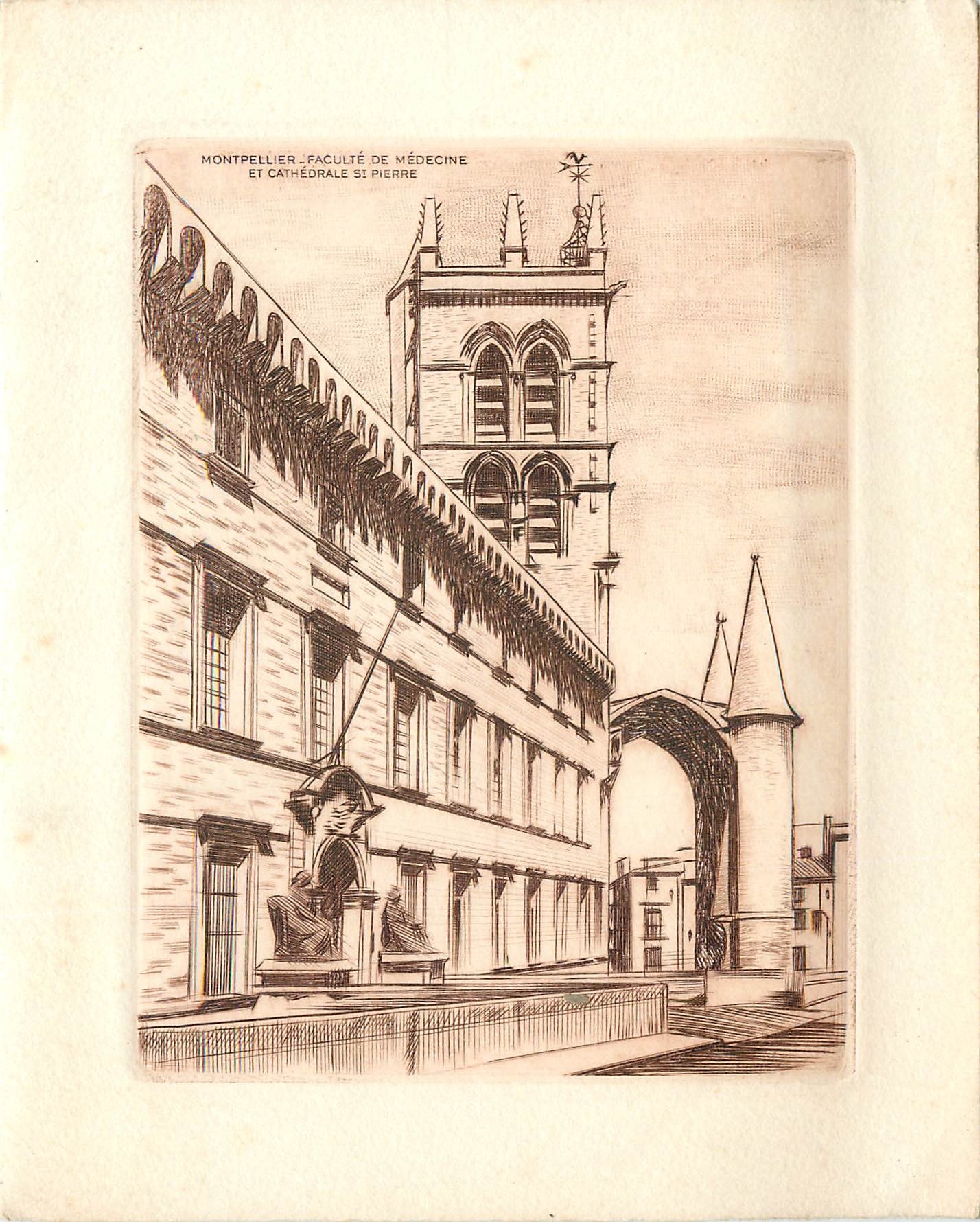 CPM Montpellier Faculte de Medicine et cathedrale St Pierre