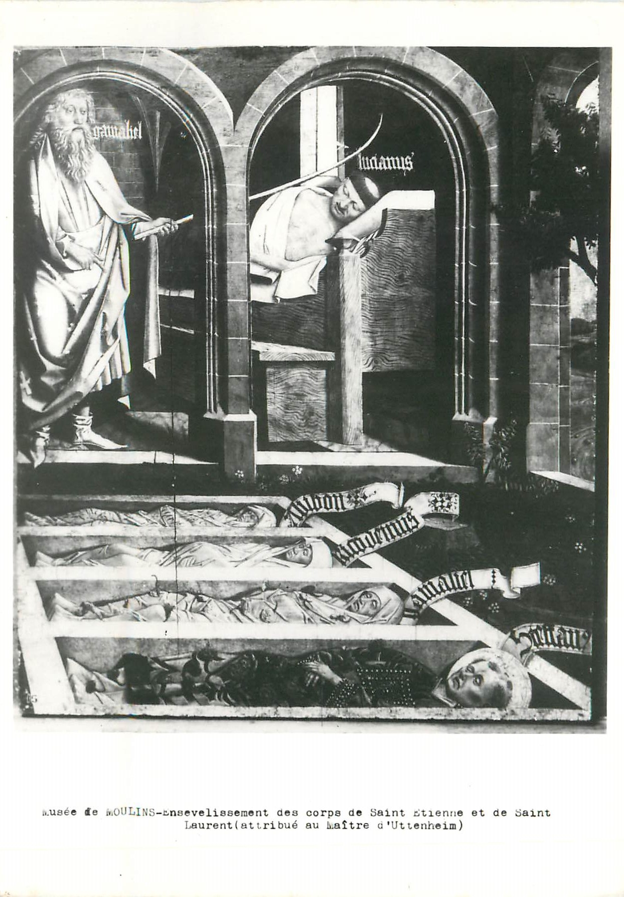 CPM Musee de Moulins ennevelissement des corps de Saint Etienne et de Saint Laurent (attribue au mai