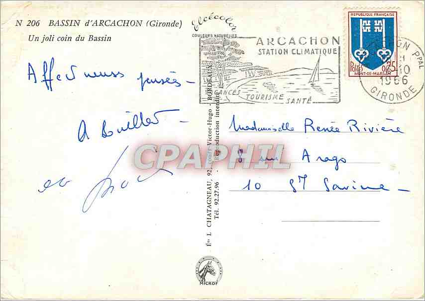 CPM Bassin d'Arcachon (Gironde) Un joli coin du Bassin — Rückseite