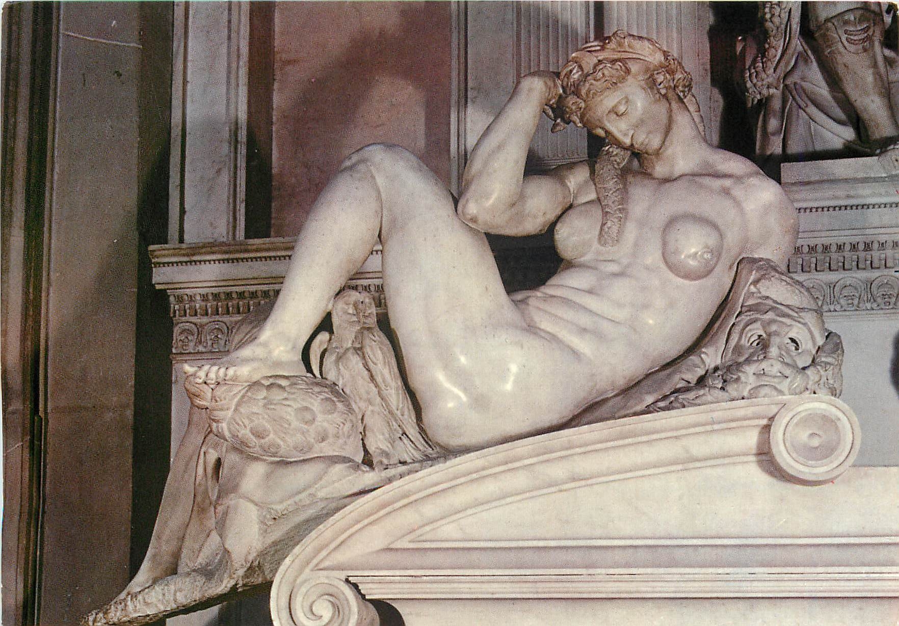 CPM Firenze Les Chapelles de la maison des Medicis la nuit (Michelangelo)