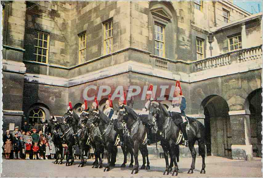 CPM The Royal Horse Guards at The Changing of the Guard Whitehall Militaria