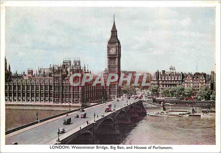 CPM London Westminster Bridge Big Ben and Houses of Parlement