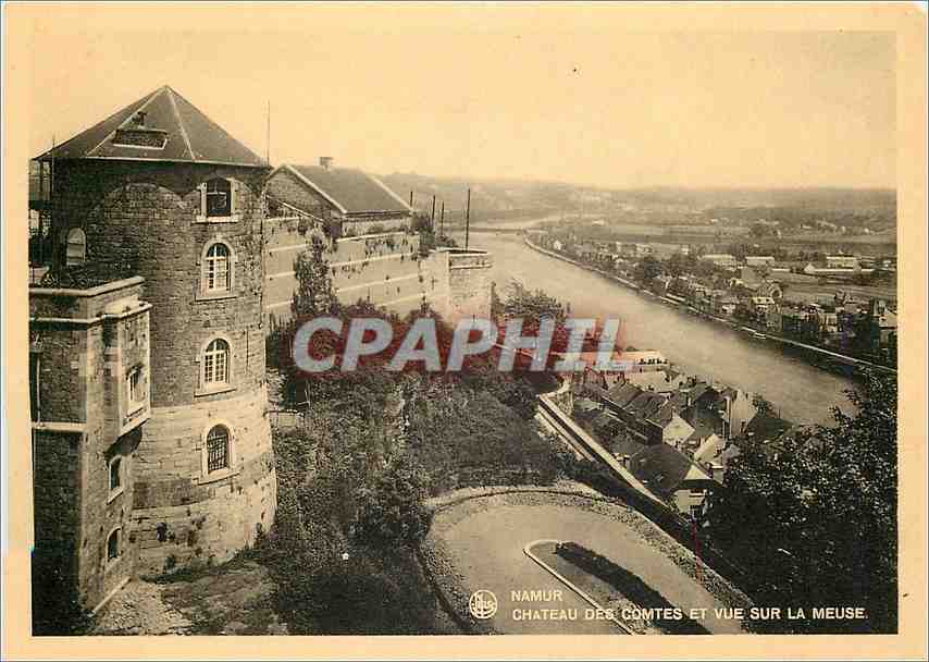 CPM Namur Chateau des Comtes et vue sur la Meuse