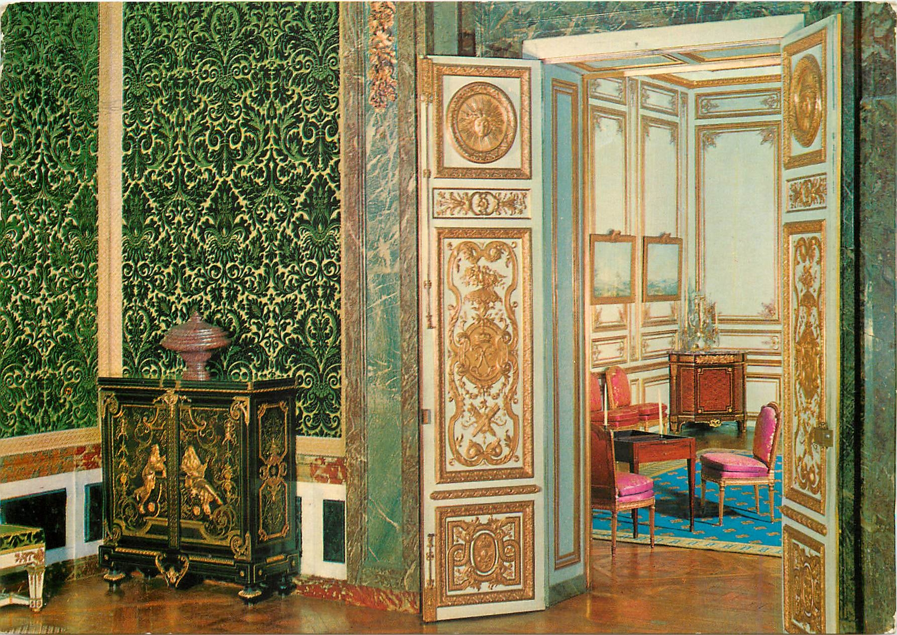 CPM Versailles Salon de l'Abondance et salon des Jeux de Loui XVI