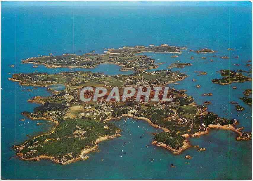 CPM Couleurs de Bretagne Ile de Brehat Vue generale de l'Ile des fleurs et des rocher roses