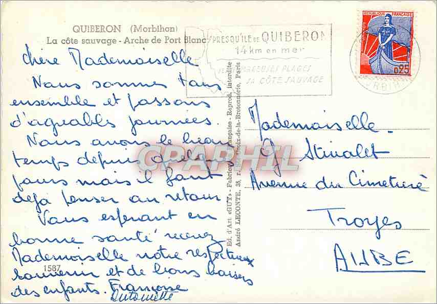 Arche de Port Blanc — Quiberon (Morbihan) — Guy — Rückseite