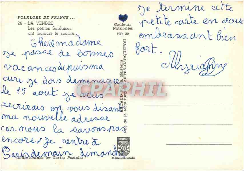 Deux fillettes en costume folklorique — La Vendée — Gaby — Reverso