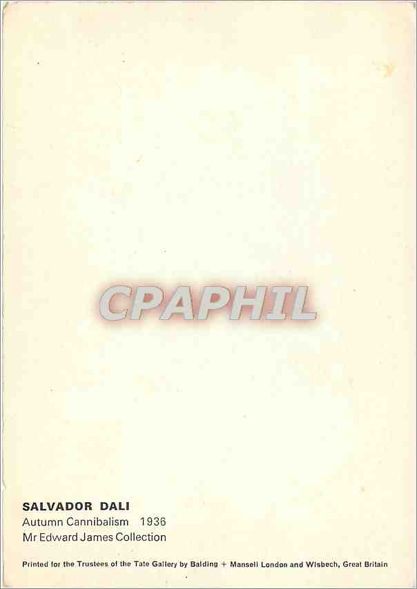 CPM Salvador Dali Autumn Cannibalism 1936 Mr Edward James Collection — Verso