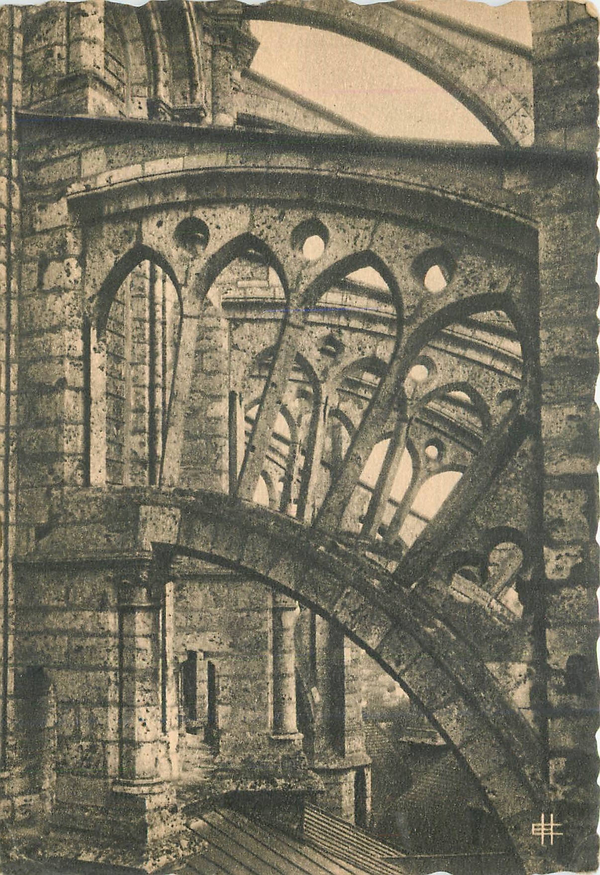 CPM Cathedrale de Chartres (E et L) Arcs boutants du chevet