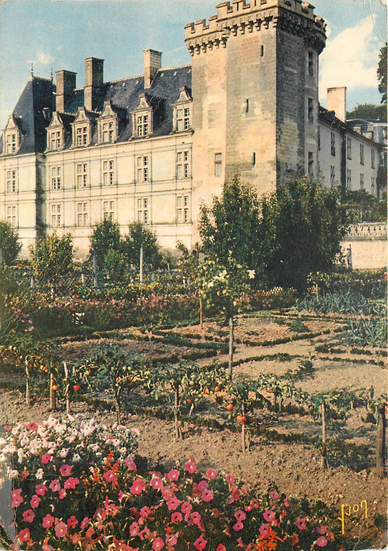 CPM Coulerus et Lumiere de France Val de Loire Chateau de Villandry (Indre et Loire)