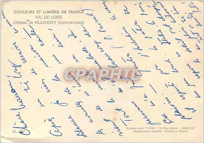 CPM Coulerus et Lumiere de France Val de Loire Chateau de Villandry (Indre et Loire) — Rückseite
