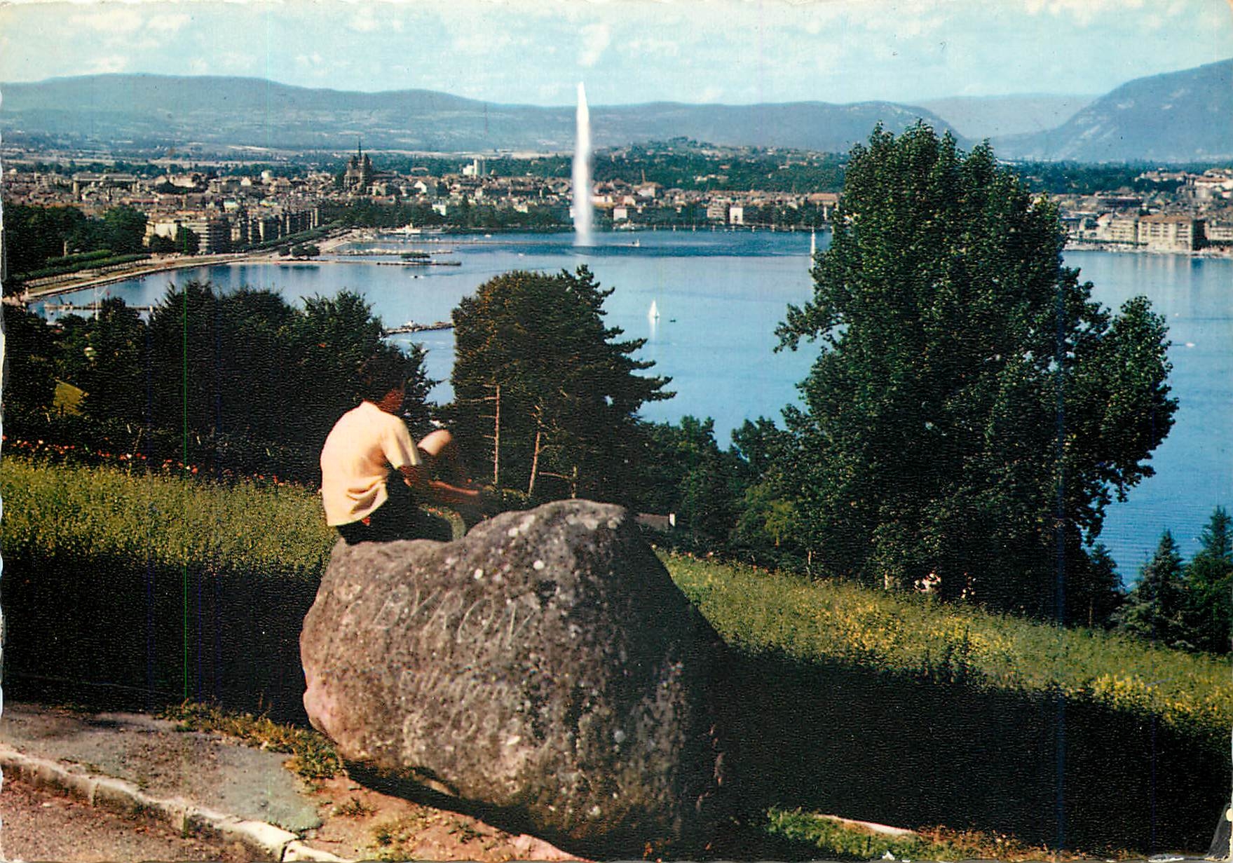 CPM Geneve Vue generale de la ville depuis Cologny et le Pierre