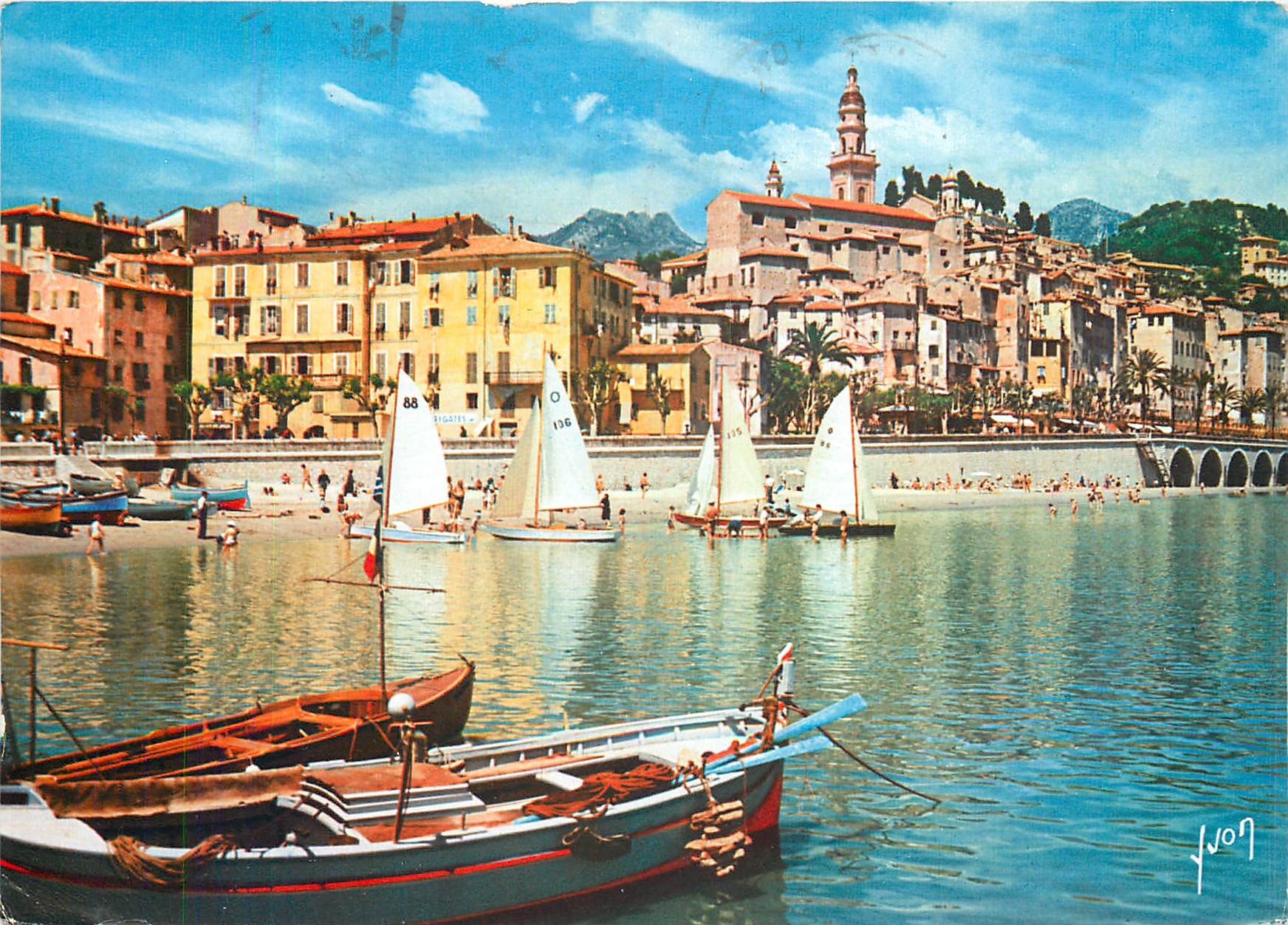 CPM Couleurs et Lumiere de la France La Cote d'Azur miracle de la nature Menton (Alpes Mar) Le Port 