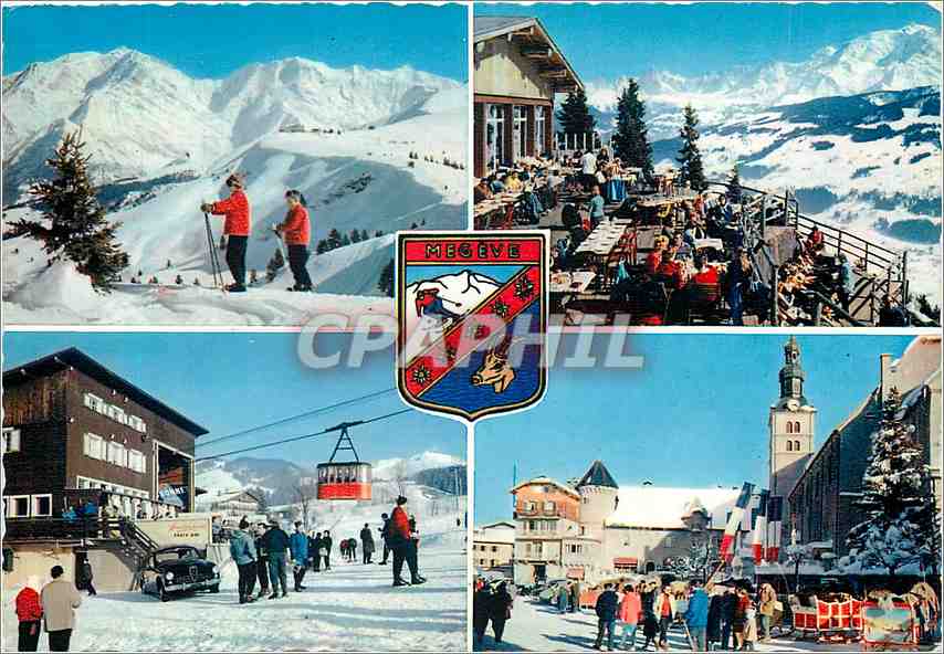 Mégeve — Capitale du Ski — Panorama sur la chaîne du Mont-Blanc