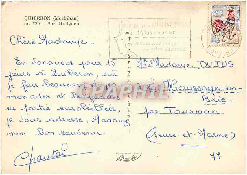 CPM Quiberon (Morbihan) Port Haliguen Bateaux Phare — Rückseite