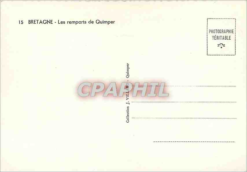 CPM Bretagne les remparts de Quimper — Rückseite