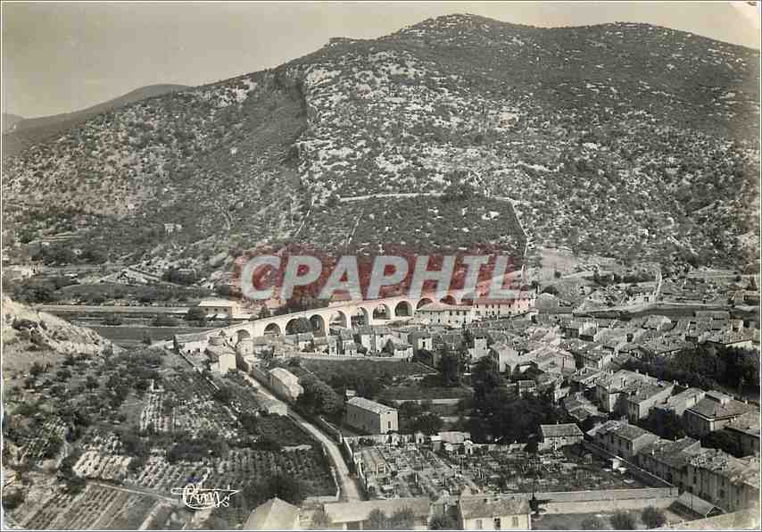 CPM St Hippolyte du Fort (Gard) Vue aerienne sur la ville le Viaduc et le rocher du Midi