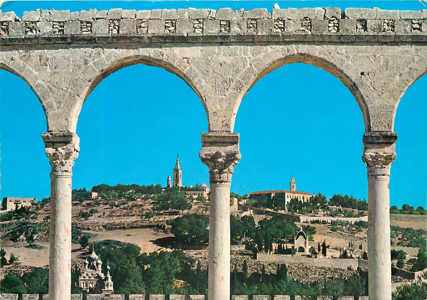 CPM Mt of Olives from the Temple Area