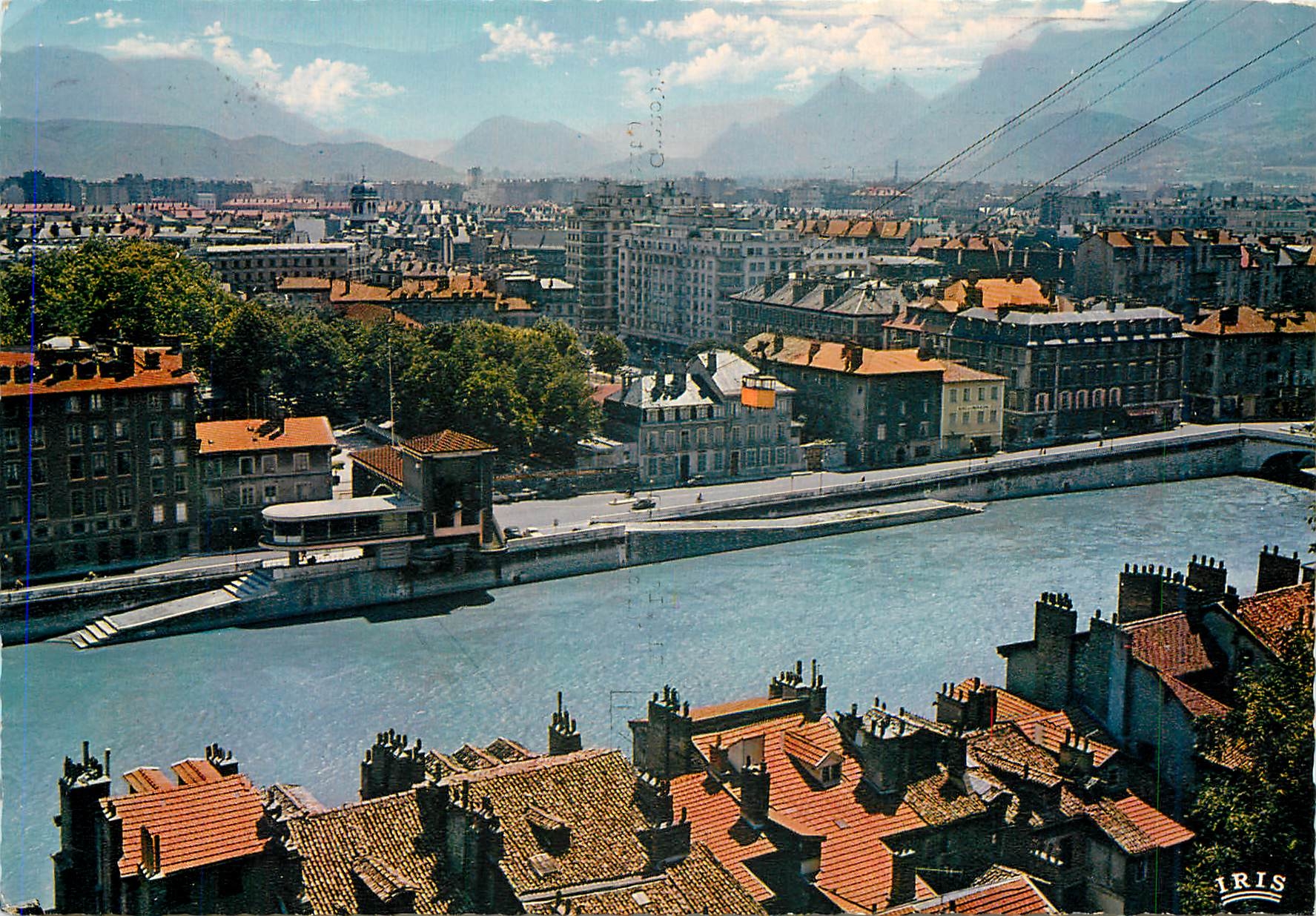 Grenoble — Vue générale du Départ du Téléphérique de la Bastille — Éd. MEXICHROME