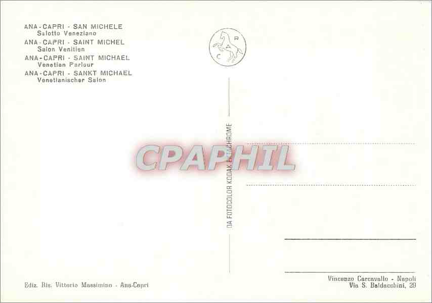 CPM Ana Capri Saint Michel Salon Venitien — Rückseite