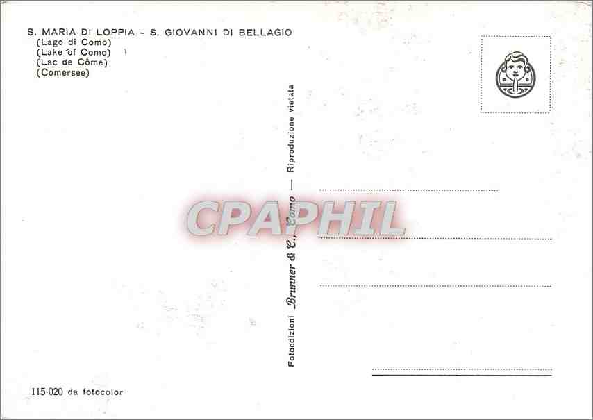 CPM Maria di Loppia S Giovanni di Bellagio (Lac Come) — Rückseite