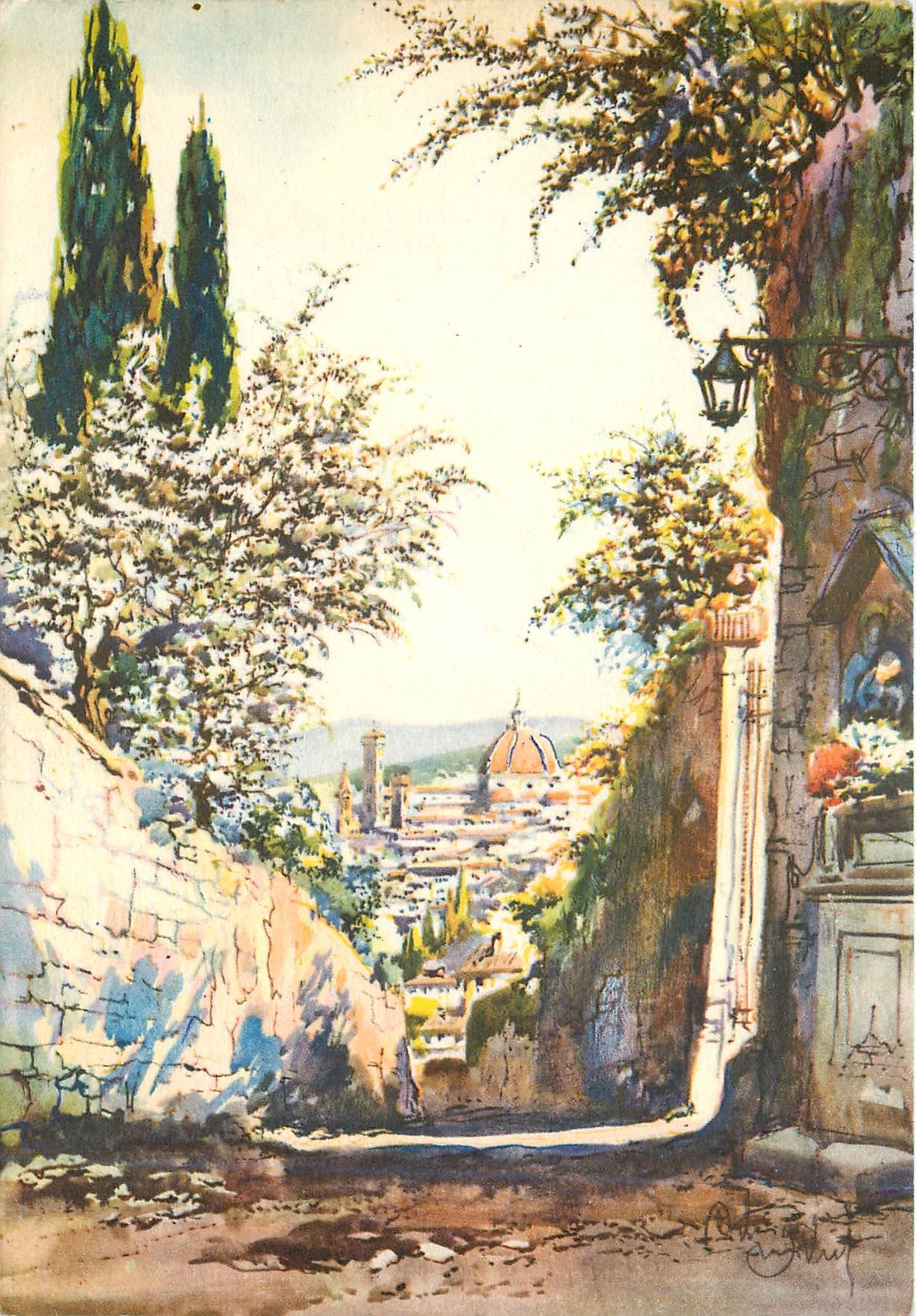 CPM Vue de la route des chiens Firenze