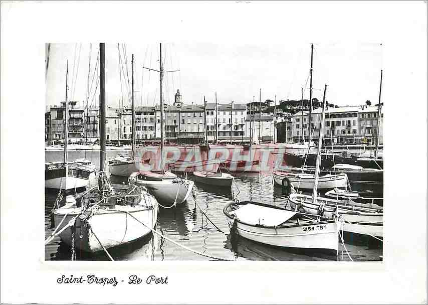 Saint-Tropez - Der Hafen — Fotografie eines Hafens mit Segelbooten — unbekannter Verlag