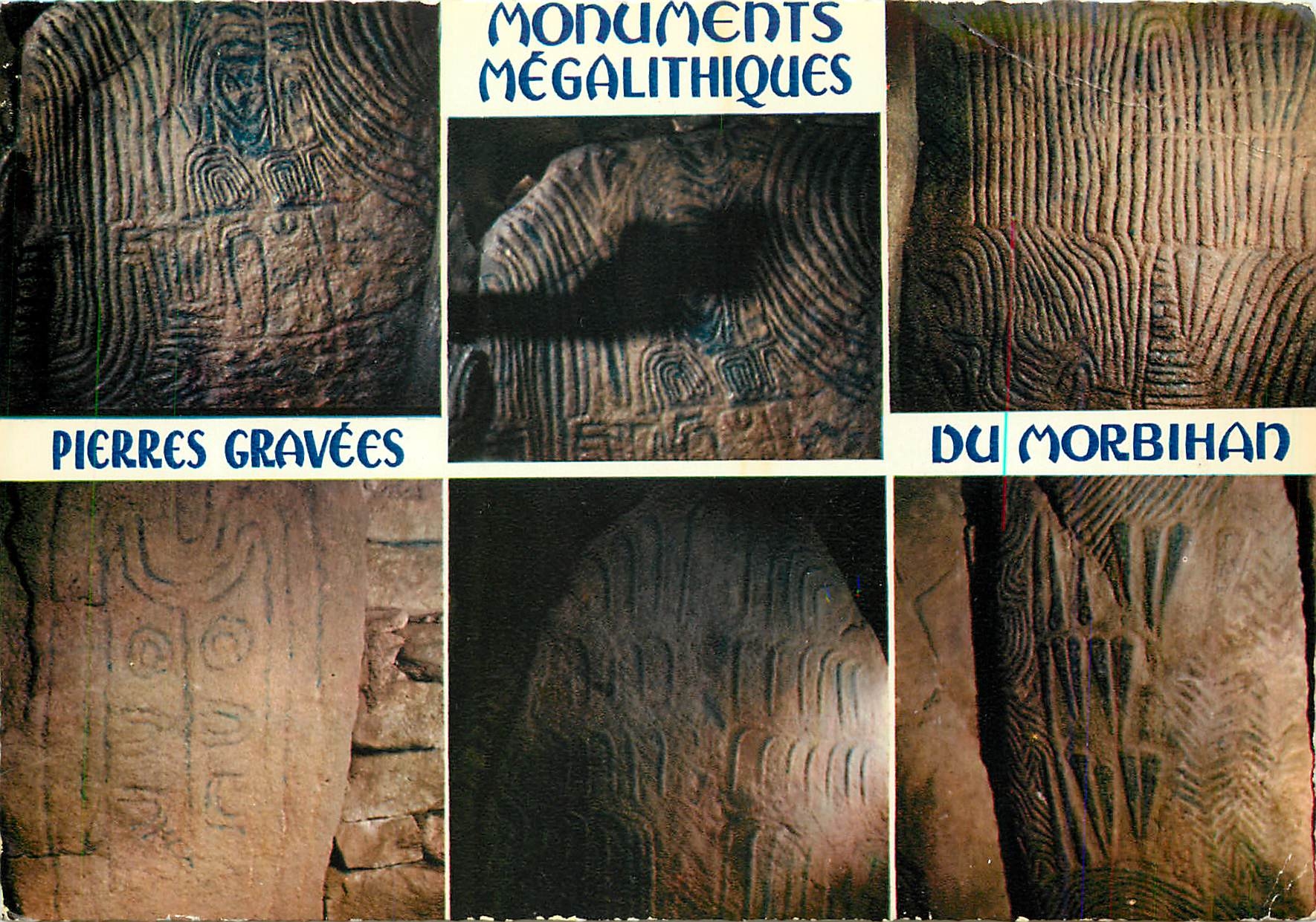 CPM La Bretagne en Couleurs Pierres gravees des monuments megalthques du Morbihan dans l'Ile de Gavr
